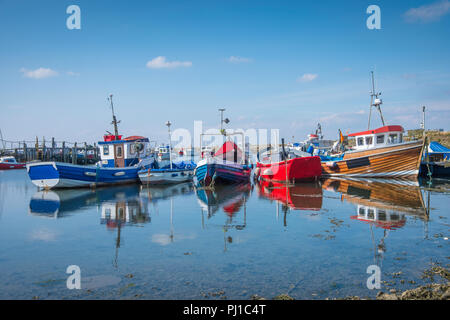 Piccole barche da pesca in Paddy's foro sul Sud Gare che è stato chiamato per i molti irlandesi che hanno contribuito a costruire il Sud Gare. Foto Stock