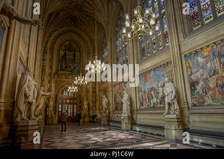 St Stephen's Hall, il Palazzo di Westminster, Londra, Inghilterra, Grossbritannien Foto Stock