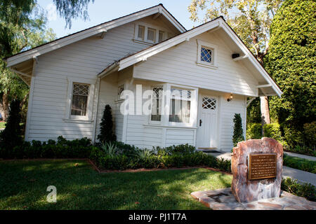 Casa natale di Richard M. Nixon per motivi di Richard Nixon Presidential Library and Museum, Yorba Linda, California, Stati Uniti d'America Foto Stock