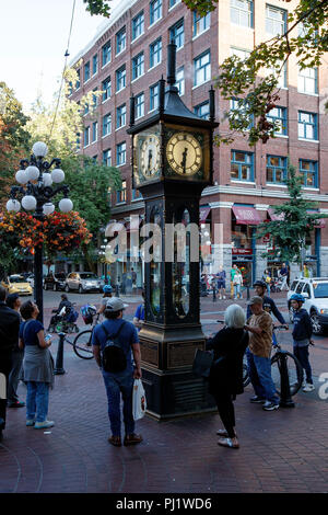 Gastown orologio a vapore, Vancouver, British Columbia, Canada Foto Stock