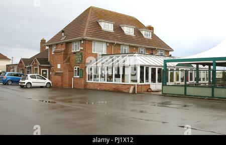 Brean giù Inn nel villaggio di Brean vicino la città balneare di Burnham-on-Sea Somerset Inghilterra GB UK 2019 Foto Stock