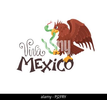 Viva il Messico con eagle Illustrazione Vettoriale