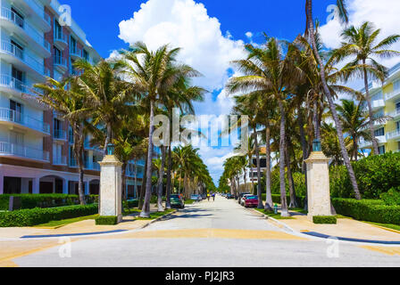 Worth Avenue, Palm Beach, Florida, Stati Uniti Foto Stock