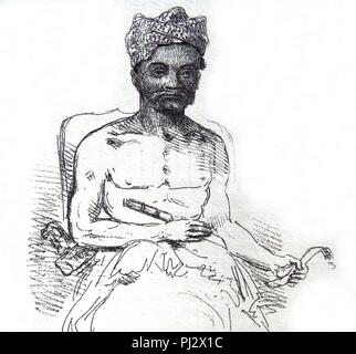 Raja Balinese in Thomas Stamford Raffes la storia di Java 1817. Foto Stock