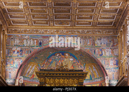 Mosaici (V secolo), la Basilica di Santa Maria Maggiore interno, Roma, lazio, Italy Foto Stock