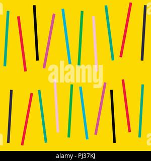 Colorate e luminose geometrico illustrazione vettoriale su sfondo giallo. Illustrazione Vettoriale