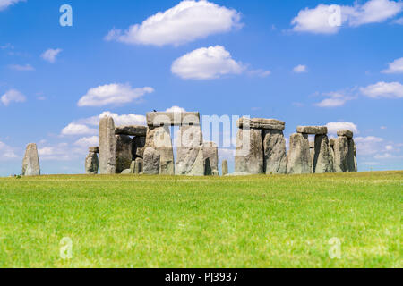 Paesaggio di Stonehenge England Regno Unito, sito patrimonio mondiale dell'UNESCO. Foto Stock