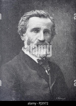 Giuseppe Fortunino Francesco Verdi, 1813 al 27 gennaio 1901, un'opera italiana compositore, digitale migliorata la riproduzione di un originale a partire dall'anno 1895 Foto Stock