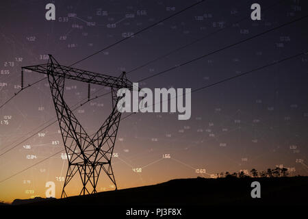 Immagine composita della schermata con i tempi Foto Stock