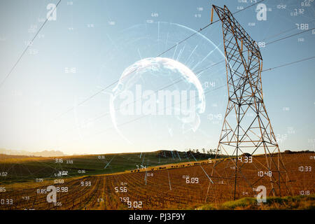 Immagine composita della immagine della terra con tempi diversi Foto Stock