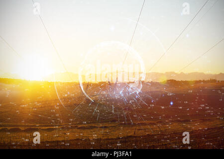 Immagine composita della immagine della terra con tempi diversi Foto Stock