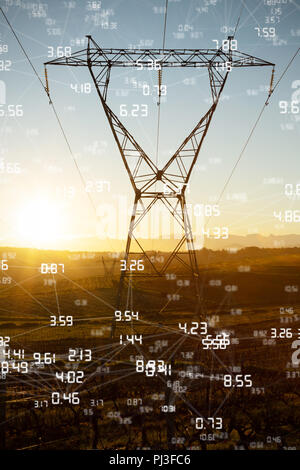 Immagine composita della schermata con i tempi Foto Stock