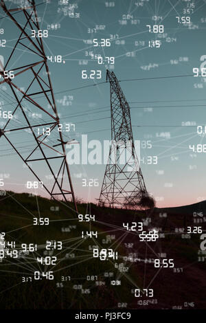 Immagine composita della schermata con i tempi Foto Stock