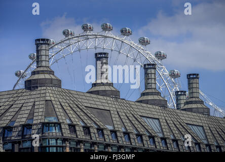 Portcullis House, Millenium ruota, il Parlamento St, Westminster, Londra, Inghilterra, Grossbritannien Foto Stock