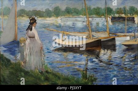 Le rive della Senna a Argenteuil Edouard Manet 1874. Foto Stock