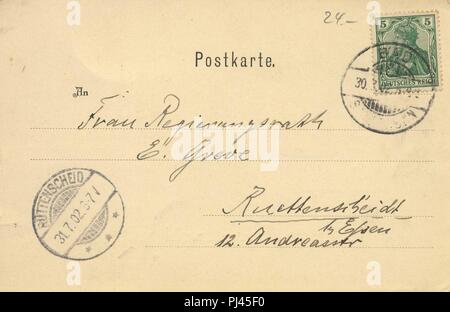 Bad Salzbrunn, Schlesien - Neues Badehaus; Ritratto il dott. L'azienda Zemplin; Oberbrunnen im 17. Jahrhundert (retro) Foto Stock