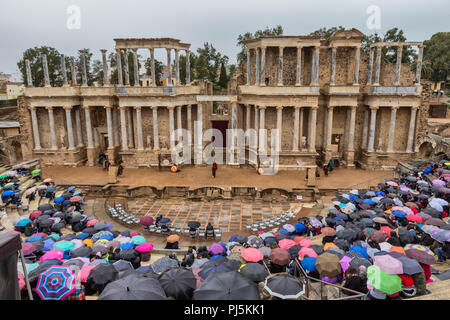 Teatro romano, Merida, Estremadura, Spagna Foto Stock