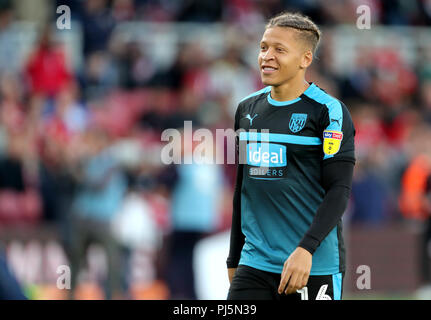 West Bromwich Albion è Dwight Gayle Foto Stock