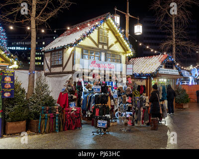 Nottingham Winter Wonderland, mercatini di Natale Foto Stock