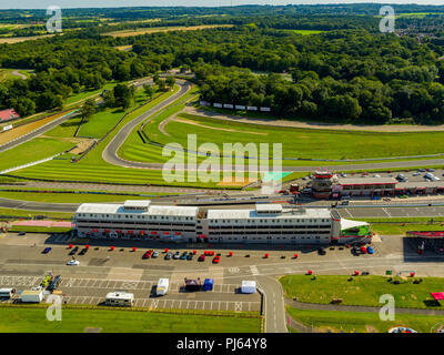 Vista aerea della gara di Brands Hatch circuito, Kent, Regno Unito Foto Stock