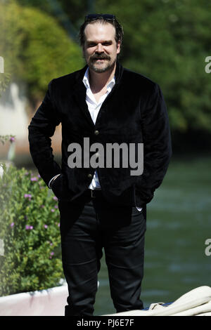 Venezia, Italia. Il 4 settembre, 2018. Venezia - 4 Settembre: David Harbour su settembre 4, 2018 a Venezia, Italia.(da Mark Cape/Insidefoto) Credito: insidefoto srl/Alamy Live News Foto Stock