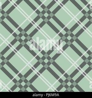 Plaid controllare il pattern in beige, bianco, polveroso teal verde e grigio-blu. Tessuto senza cuciture texture stampa. eps 10 Illustrazione Vettoriale