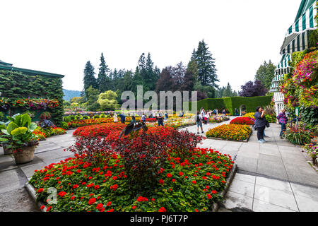 Nel giardino italiano area di Butchart Gardens Vicino a Victoria British Columbia Canada Foto Stock