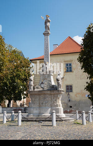 San Giuseppe colonna barocca a Trnava, Slovacchia Foto Stock