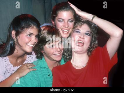 Lori Laughlin, Chris Atkins, Cindy Gibb e Tanya Tucker 1982 Foto di Adam Scull/PHOTOlink.net /MediaPunch Foto Stock