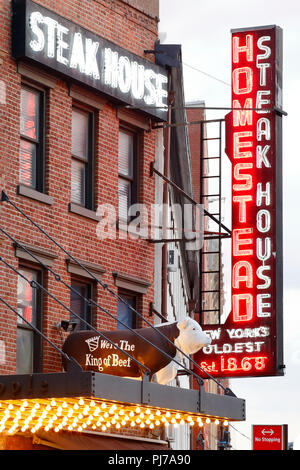 Old Homestead Steakhouse, 56 nono Ave, New York, NY Foto Stock
