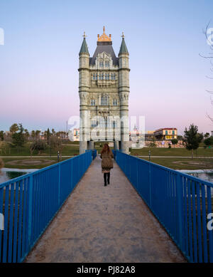 Puente de Londres. Parque Europa. Torrejón de Ardoz. Madrid. España Foto Stock