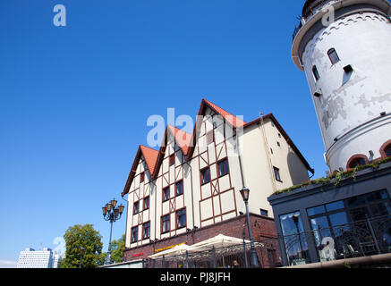 Vista del Rybnaya derevnya. Kaliningrad, Russia. Foto Stock