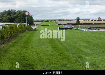 Una via laterale a Sedgefield Racecourse a Sedgefield,Co.Durham,l'Inghilterra,UK Foto Stock