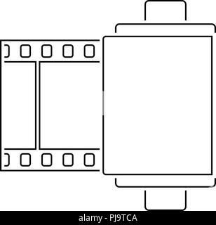 Cartuccia fotografica icona dell'aspo. Linea sottile design. Illustrazione Vettoriale. Illustrazione Vettoriale