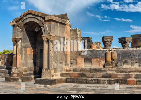Cattedrale di Zvartnots (VII secolo), Vagharshapat, Etchmiadzin, Armavir provincia, Armenia Foto Stock
