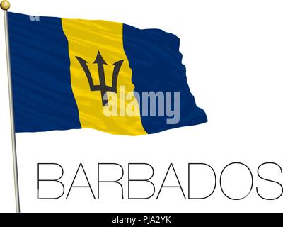 Bandiera di Barbados, Regno Unito, illustrazione vettoriale Illustrazione Vettoriale