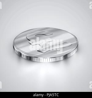 Coin realistico, illustrazione vettoriale Illustrazione Vettoriale