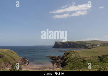 Cullykhan Bay sulla costa di Moray Aberdeenshire, Scotland, Regno Unito. Foto Stock