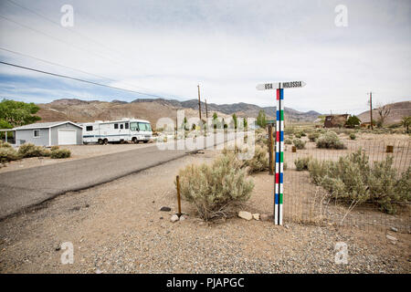 La Micro Nation of Molossia in Nevada, USA. Foto Stock