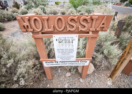 La Micro Nation of Molossia in Nevada, USA. Foto Stock