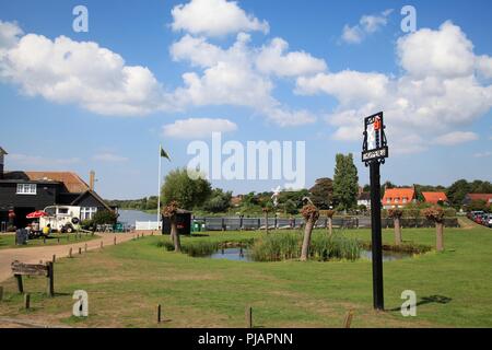 Il Meare a Thorpeness Suffolk REGNO UNITO ESTATE 2018 Foto Stock