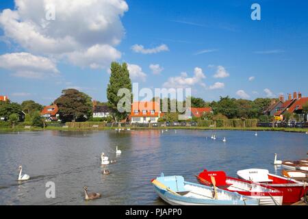 Il Meare a Thorpeness Suffolk REGNO UNITO ESTATE 2018 Foto Stock