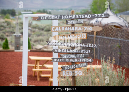 La Micro Nation of Molossia in Nevada, USA. Foto Stock