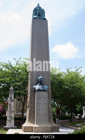 Il presidente John Tylers tomba nel cimitero di Hollywood Richmond Virginia Foto Stock