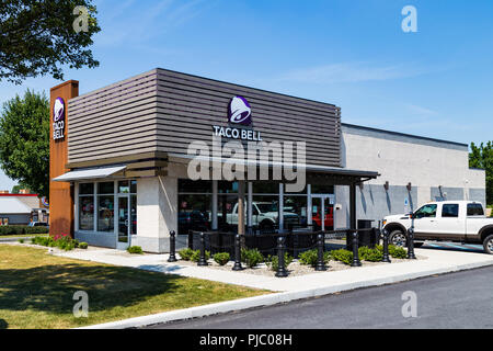 Willow Street, PA, Stati Uniti d'America - 10 Luglio 2018: Taco Bell, un fast-food offre un messicano ispirato menu, serve ha più di 5.800 sedi. Foto Stock