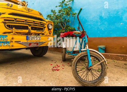 Una tipica vista in Trinidad di Cuba Foto Stock