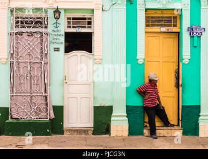 Una tipica vista in Trinidad di Cuba Foto Stock