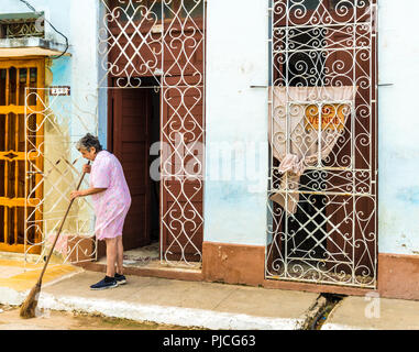 Una tipica vista in Trinidad di Cuba Foto Stock