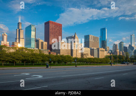 Chicago è una città negli Stati Uniti stato dell'Illinois, è la terza città più popolosa degli Stati Uniti. Foto Stock