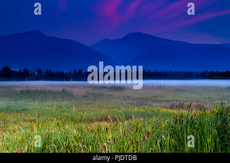Maestose vedute del Bitterroot Mountains in Western Montana appena prima del tramonto Foto Stock